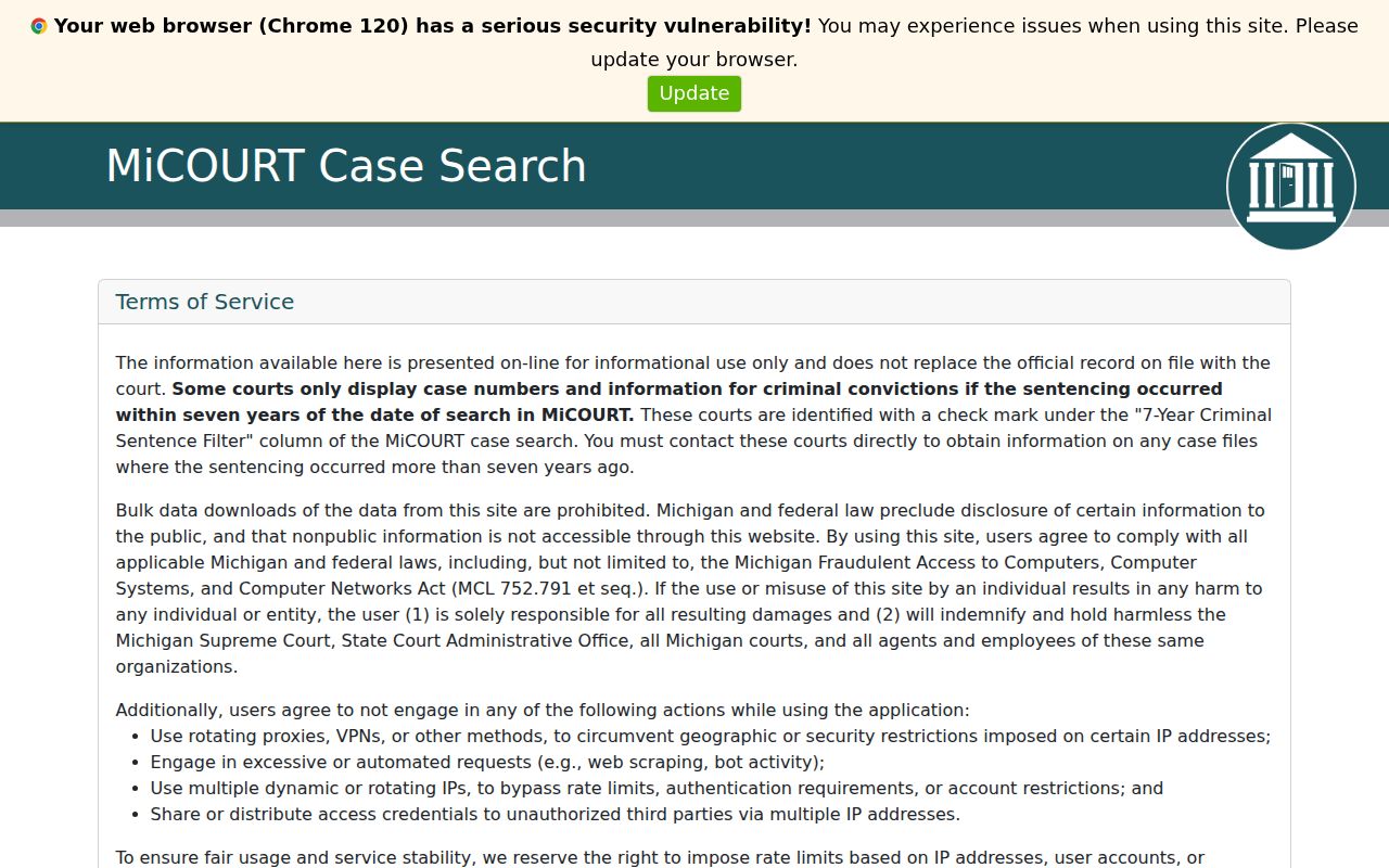 Washington Township residents directory Michigan MiCOURT search