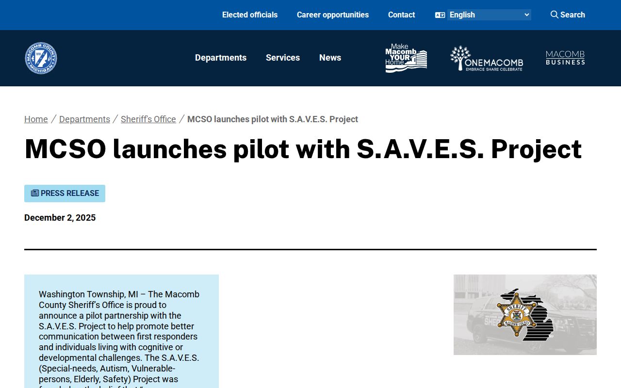 Washington Township neighbors S.A.V.E.S. public safety pilot