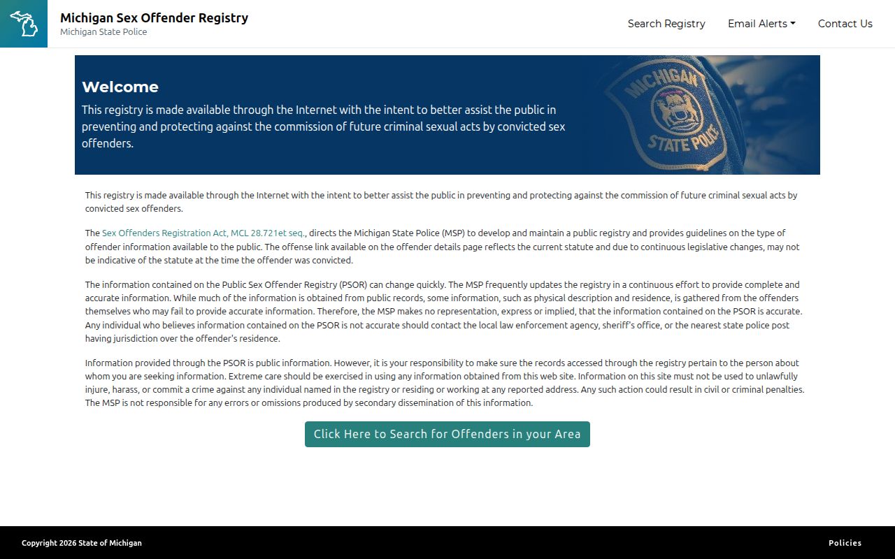 Washington Township neighbors Michigan public registry search