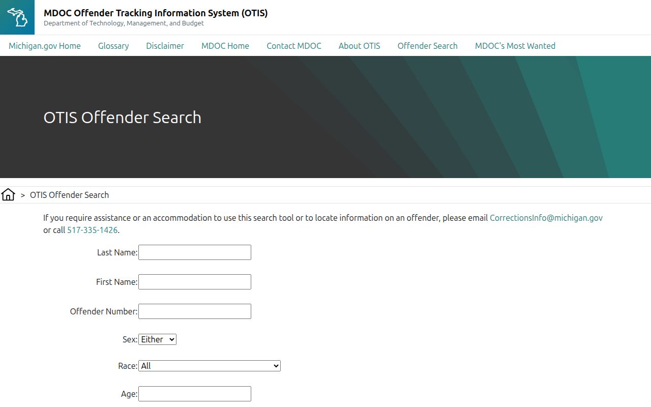 Washington Township resident lookup Michigan OTIS search